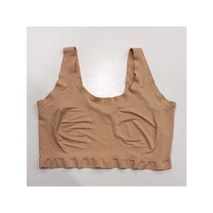 Cheek Boss Seamless Bralette Nude Tan Scoop Neck Lounge Bra Womens 4XL